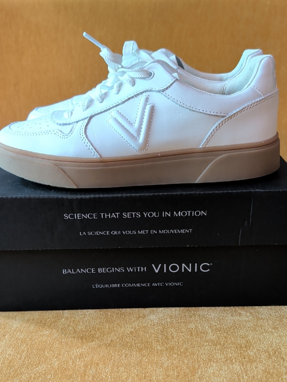 Vionic Kimmie Court Sneakers with Gum Sole